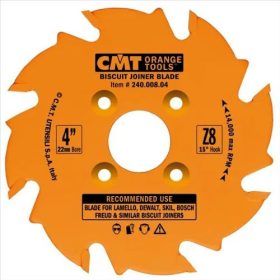   CMT marószerszám lamellózó géphez- HM nútmaró tárcsa, 100x3,96x22mm, Z6