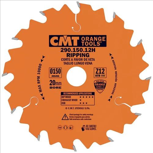 CMT Orange HM körfűrészlap elektromos szerszámokhoz, hosszanti vágás  D210/Z24