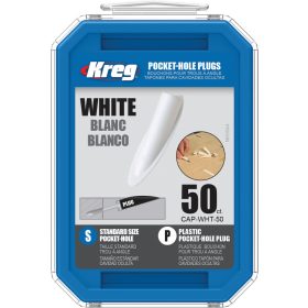 KREG ® dugó fehér műanyag  -  50 db