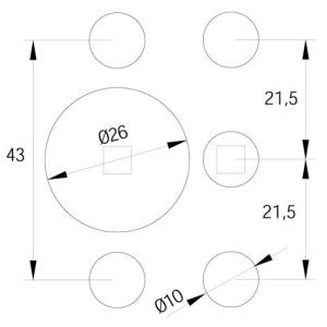FMB4300 fúrófej Euro ablak kilincsekhez