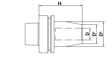HSK63F THERMO befogószár CNC géphez - H6FPDXTHERMO08