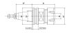 ISO30 befogószár CNC géphez (DIN69871) - 130PDX20