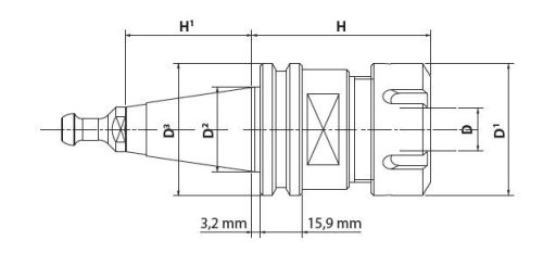 ISO30 befogószár CNC géphez (DIN69871) - 130PDX20