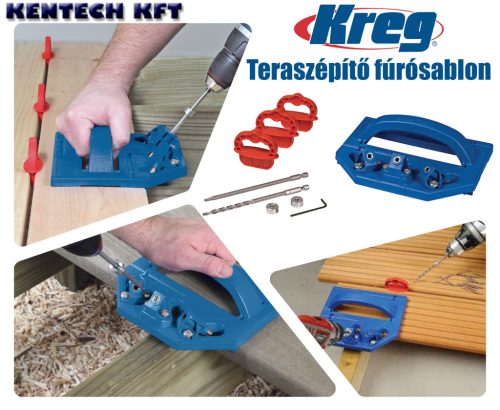 KREG® teraszépítő fúrósablon, Deck Jig