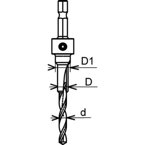 Konfirmátorfúró HSS, gyorsbefogó szárral, d=3,5 mm