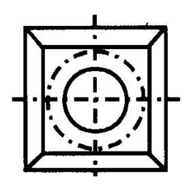Váltólapka HM standard négyélű 14x14x1,2mm