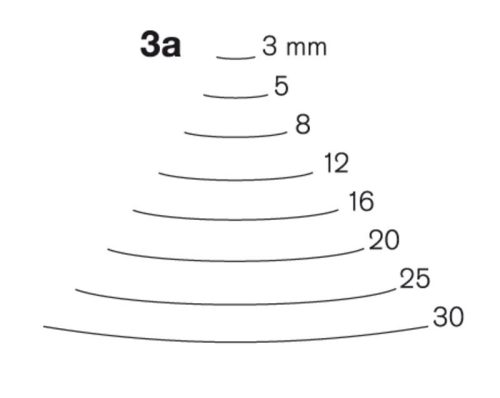 Pfeil 3a' kanalas véső  3-30 mm - 25