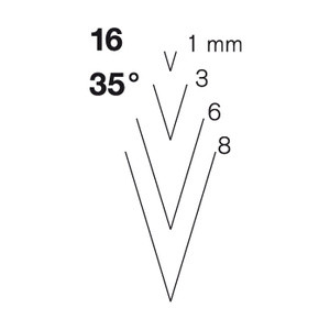 Pfeil 16' 35° kecskeláb véső  1-8 mm - 1