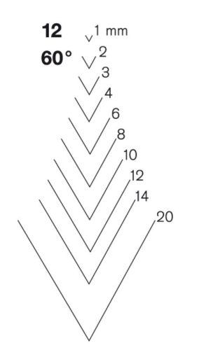 Pfeil 12' 60° kecskeláb véső  1-20 mm - 6
