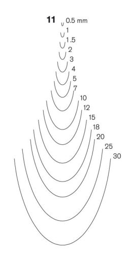 Pfeil 11' faszobrász hohlker véső  0,5-30 mm - 30