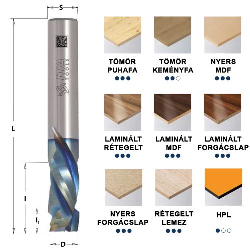 Spirálmaró HWM PLATINUM bevonattal negatív/pozitív X90 sorozat ,  D12*35 mm